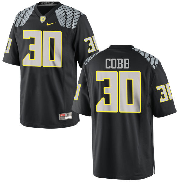 Men #30 Alfonso Cobb Oregon Ducks College Football Jerseys-Black